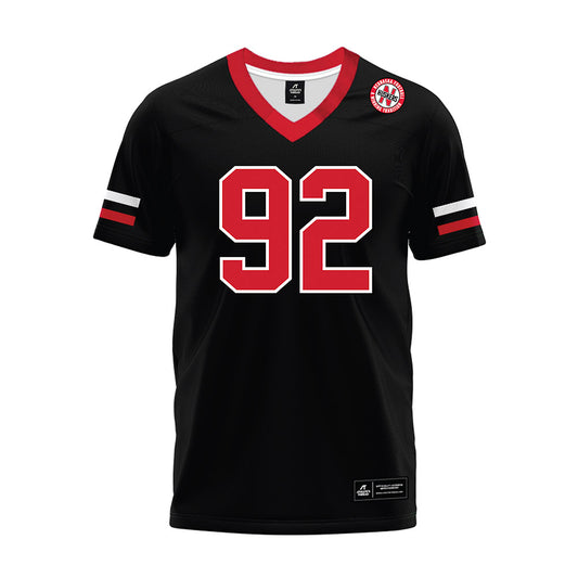 Nebraska - NCAA Football : Sua Lefotu - Black Premium Football Jersey-0