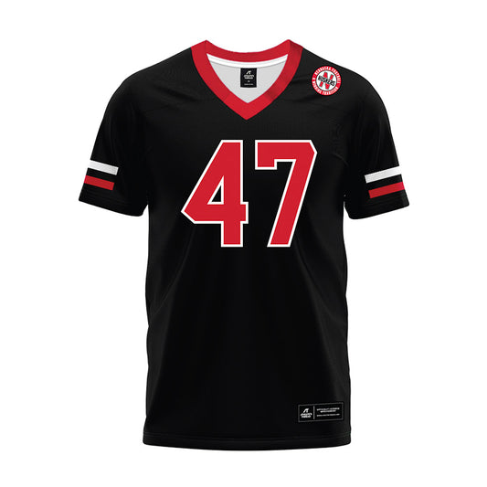 Nebraska - NCAA Football : Gage Stenger - Black Premium Football Jersey-0