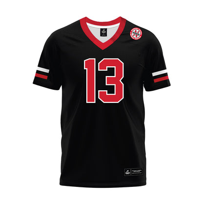 Nebraska - NCAA Football : Malcolm Hartzog Jr. - Black Premium Football Jersey-0