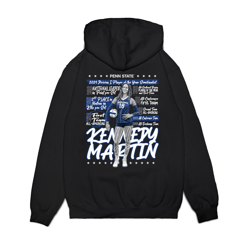 Penn State - NCAA Women's Volleyball : Kennedy Martin - Graphic Tee Premium Hooded Sweatshirt-1