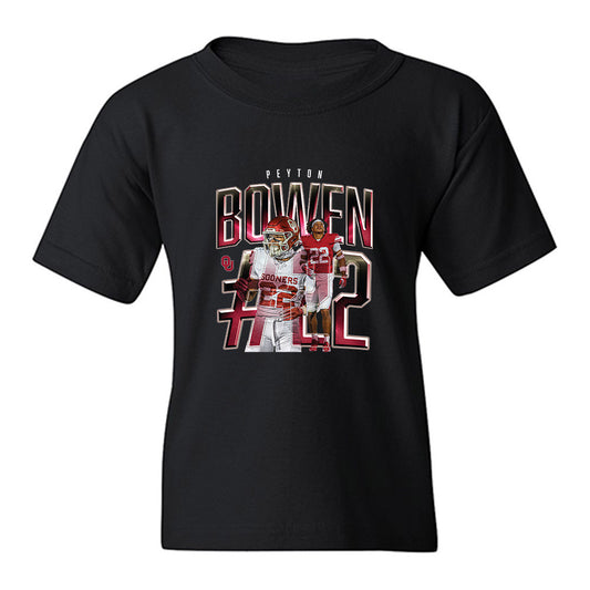 Oklahoma - NCAA Football : Peyton Bowen - Caricature Youth T-Shirt-0
