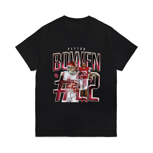 Oklahoma - NCAA Football : Peyton Bowen - Caricature Comfort Colors T-Shirt-0