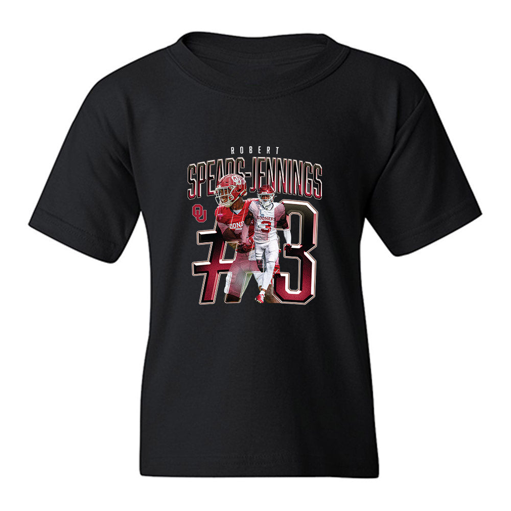 Oklahoma - NCAA Football : Robert Spears-Jennings - Caricature Youth T-Shirt-0
