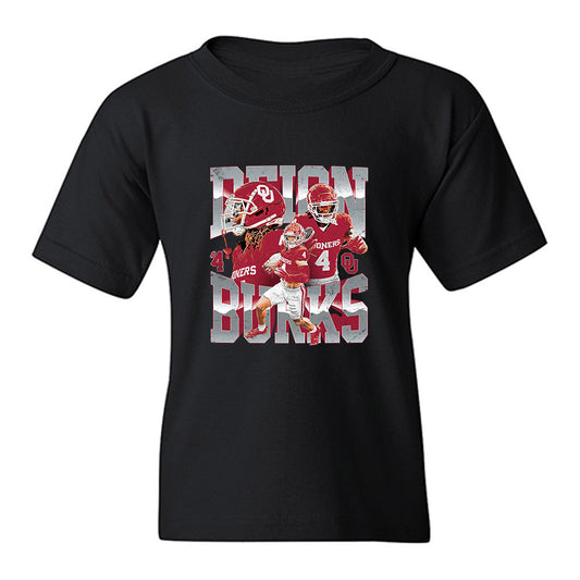 Oklahoma - NCAA Football : Deion Burks - Caricature Youth T-Shirt-0