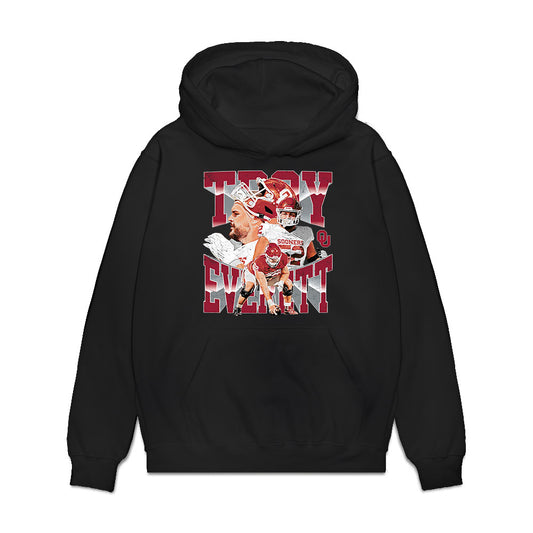 Oklahoma - NCAA Football : Troy Everett - Caricature Premium Hooded Sweatshirt-0