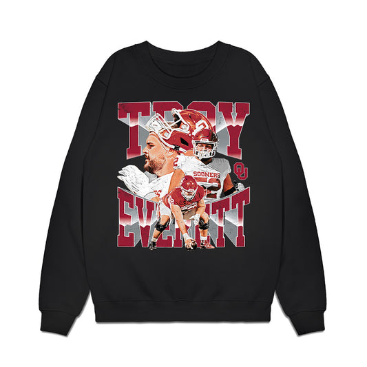 Oklahoma - NCAA Football : Troy Everett - Caricature Premium Crewneck Sweatshirt-0