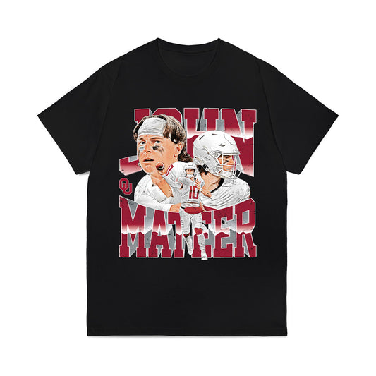 Oklahoma - NCAA Football : John Mateer - Caricature Comfort Colors T-Shirt-0