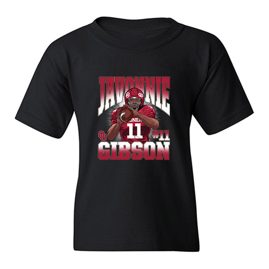 Oklahoma - NCAA Football : javonnie gibson - Caricature Youth T-Shirt-0