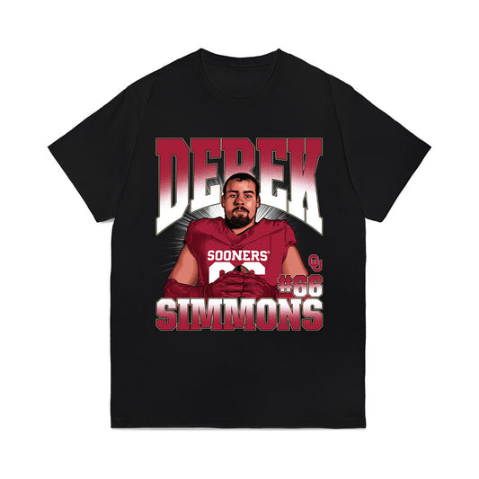 Oklahoma - NCAA Football : Derek Simmons - Caricature Comfort Colors T-Shirt-0