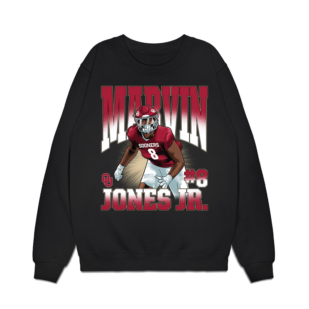 Oklahoma - NCAA Football : Marvin Jones Jr. - Caricature Premium Crewneck Sweatshirt-0