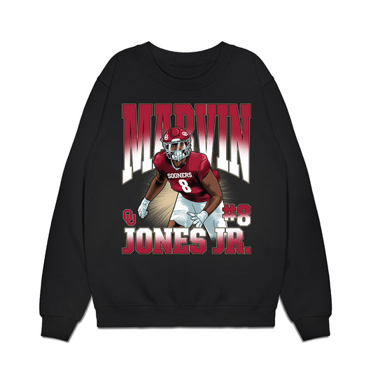 Oklahoma - NCAA Football : Marvin Jones Jr. - Caricature Premium Crewneck Sweatshirt-0