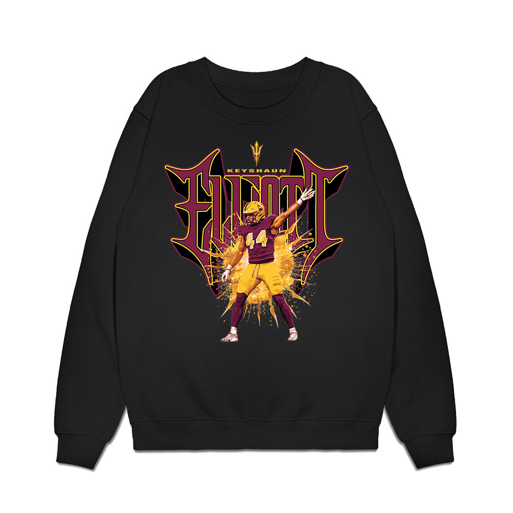 Arizona State - NCAA Football : Keyshaun Elliott - Caricature Premium Crewneck Sweatshirt-0