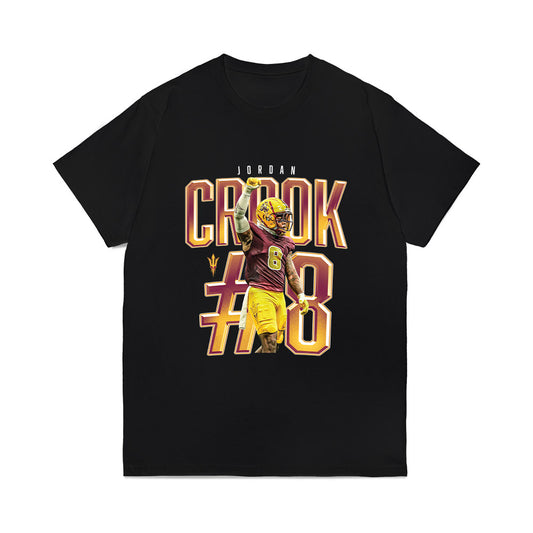 Arizona State - NCAA Football : Jordan Crook - Caricature Comfort Colors T-Shirt-0