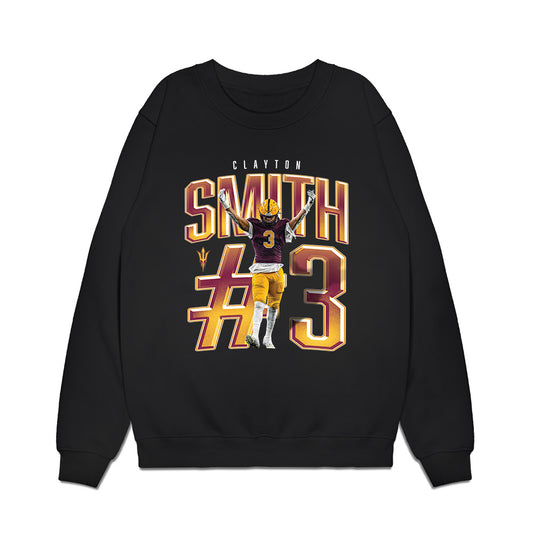 Arizona State - NCAA Football : Clayton Smith - Caricature Premium Crewneck Sweatshirt-0