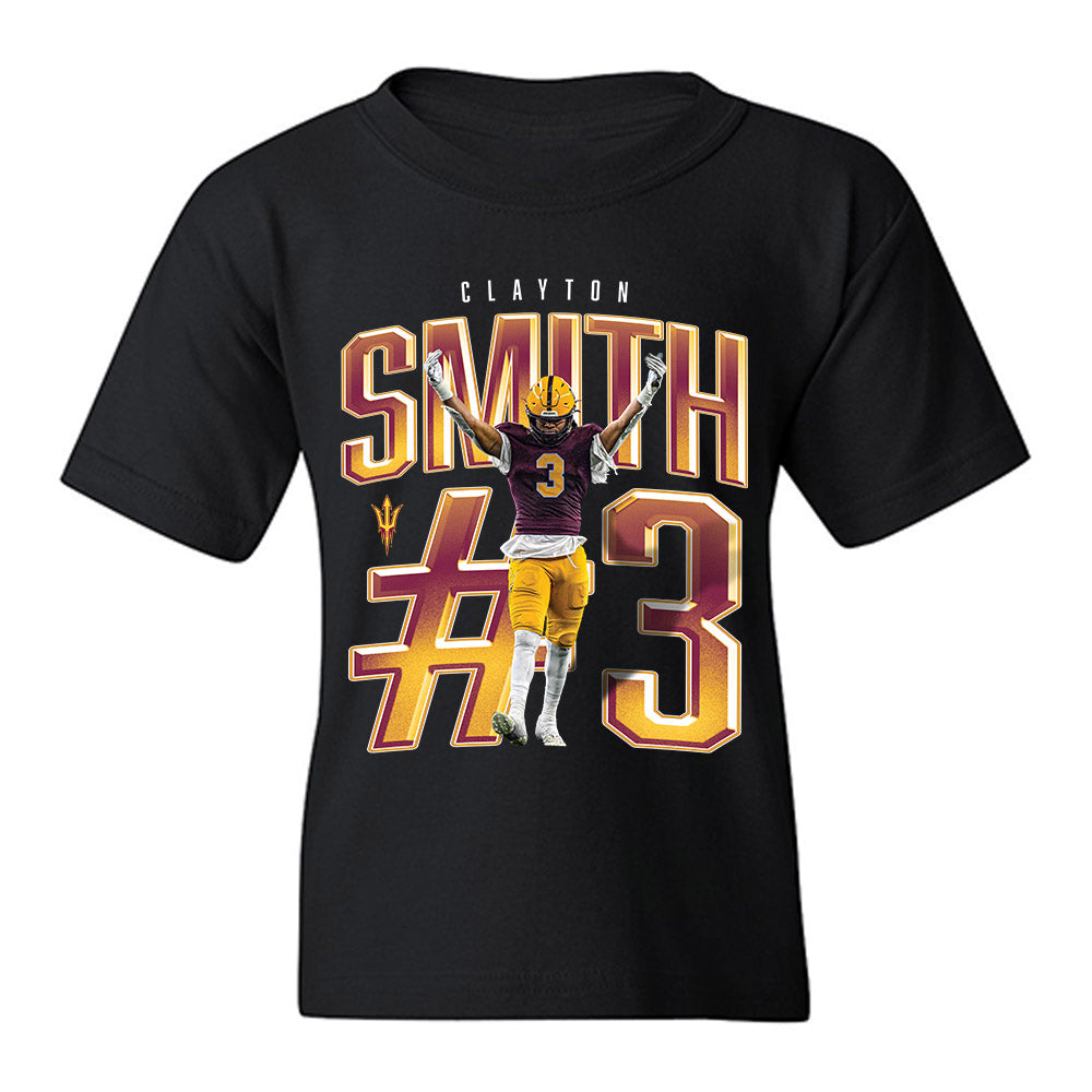 Arizona State - NCAA Football : Clayton Smith - Caricature Youth T-Shirt-0