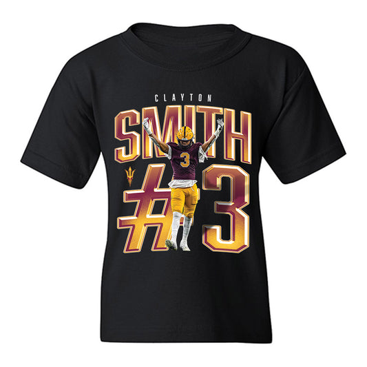 Arizona State - NCAA Football : Clayton Smith - Caricature Youth T-Shirt-0