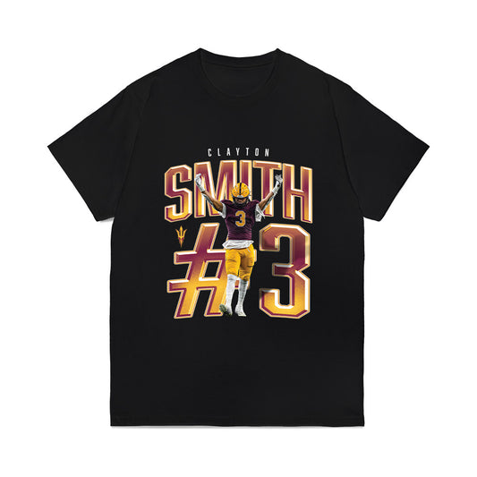Arizona State - NCAA Football : Clayton Smith - Caricature Comfort Colors T-Shirt-0