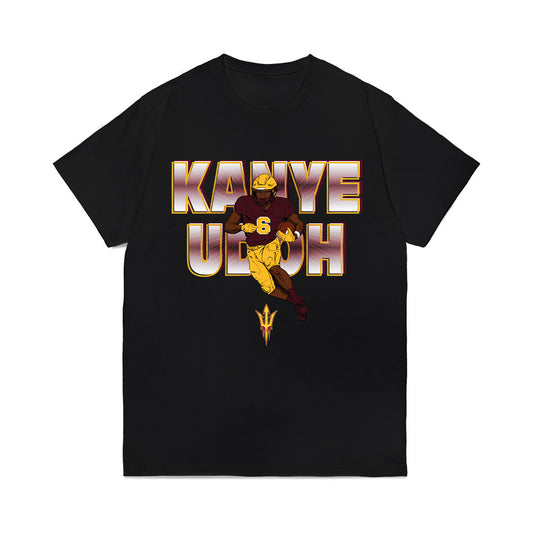 Arizona State - NCAA Football : Kanye Udoh - Caricature Comfort Colors T-Shirt-0