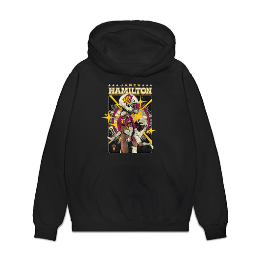Arizona State - NCAA Football : Jaren Hamilton - Caricature Premium Hooded Sweatshirt-0
