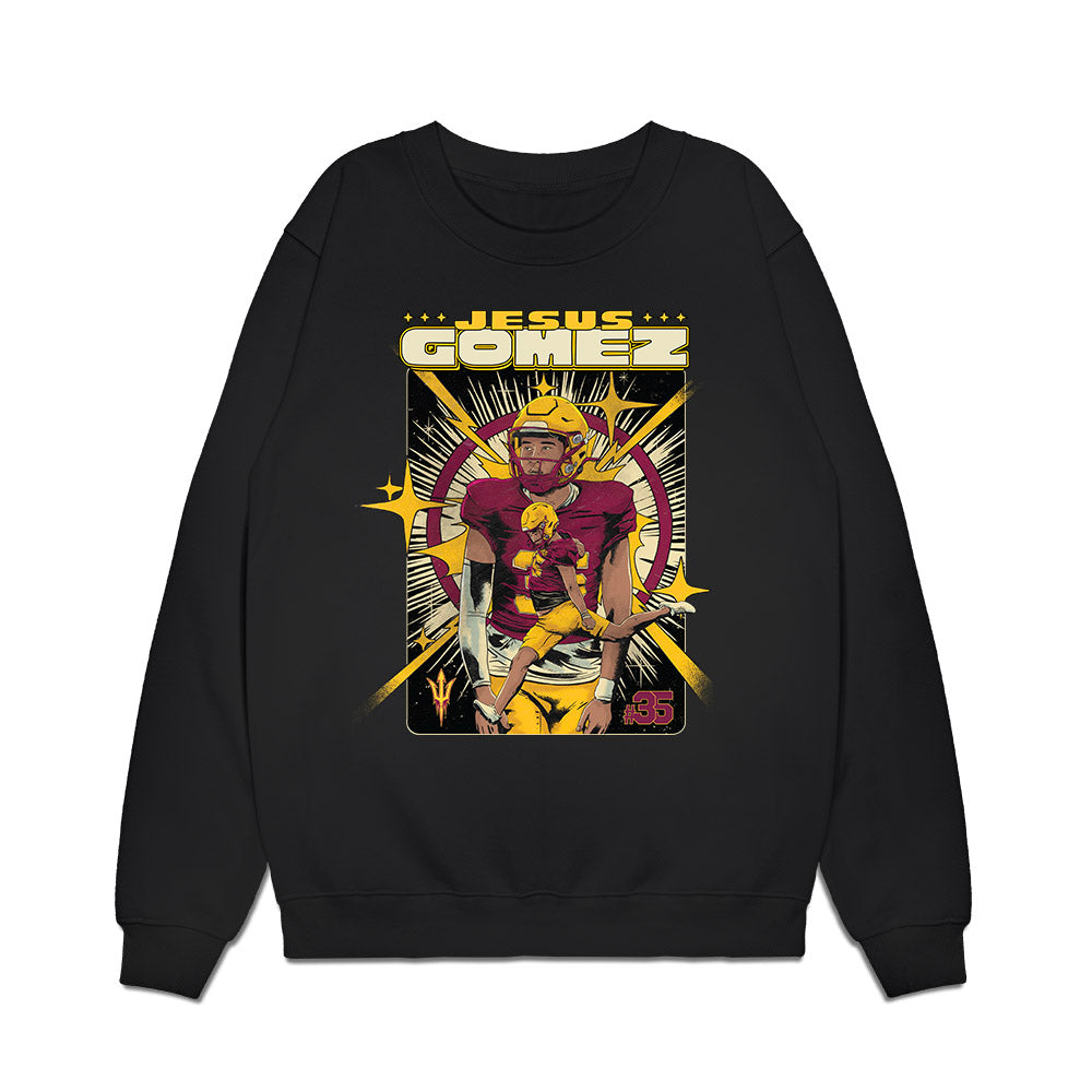 Arizona State - NCAA Football : Jesus Gomez - Caricature Premium Crewneck Sweatshirt-0