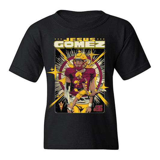 Arizona State - NCAA Football : Jesus Gomez - Caricature Youth T-Shirt-0