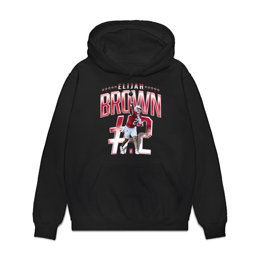 Stanford - NCAA Football : Elijah Brown - Collage Premium Hooded Sweatshirt-0