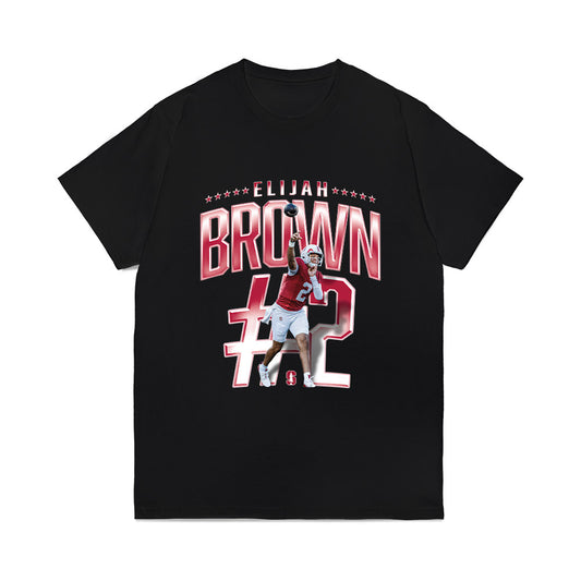 Stanford - NCAA Football : Elijah Brown - Collage Comfort Colors T-Shirt-0
