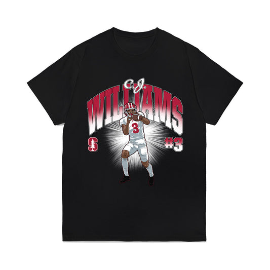 Stanford - NCAA Football : CJ Williams - Collage Comfort Colors T-Shirt-0