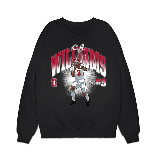 Stanford - NCAA Football : CJ Williams - Collage Premium Crewneck Sweatshirt-0