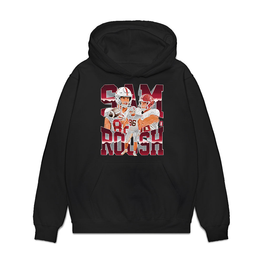 Stanford - NCAA Football : Sam Roush - Collage Premium Hooded Sweatshirt-0