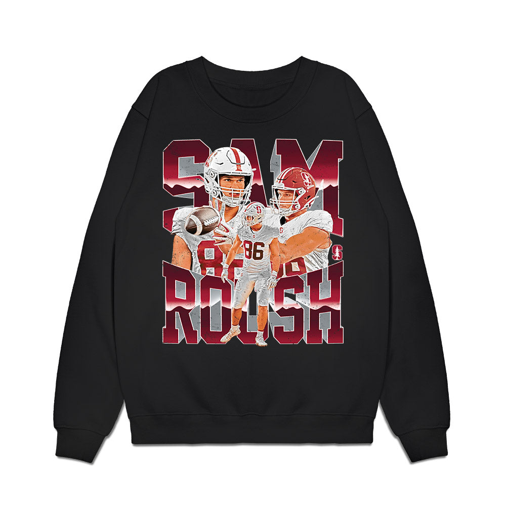 Stanford - NCAA Football : Sam Roush - Collage Premium Crewneck Sweatshirt-0