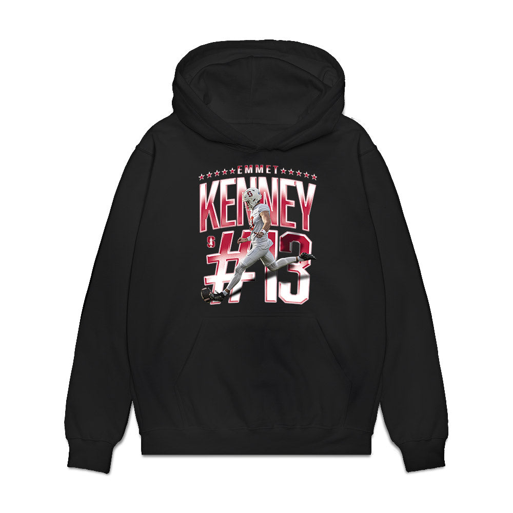 Stanford - NCAA Football : Emmet Kenney - Collage Premium Hooded Sweatshirt-0