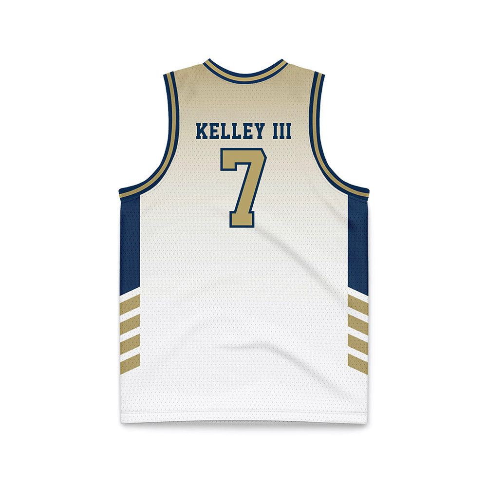 Georgia Tech - NCAA Men's Basketball : Chas Kelley III - White Basketball Jersey-1