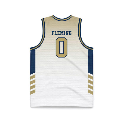 Georgia Tech - NCAA Men's Basketball : Akai Fleming - White Basketball Jersey-1