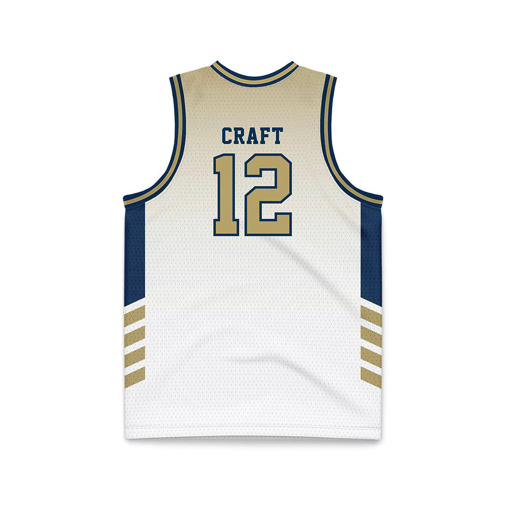 Georgia Tech - NCAA Men's Basketball : Kam Craft - White Basketball Jersey-1