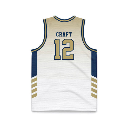 Georgia Tech - NCAA Men's Basketball : Kam Craft - White Basketball Jersey-1