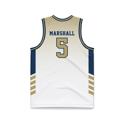 Georgia Tech - NCAA Men's Basketball : Peyton Marshall - White Basketball Jersey-1