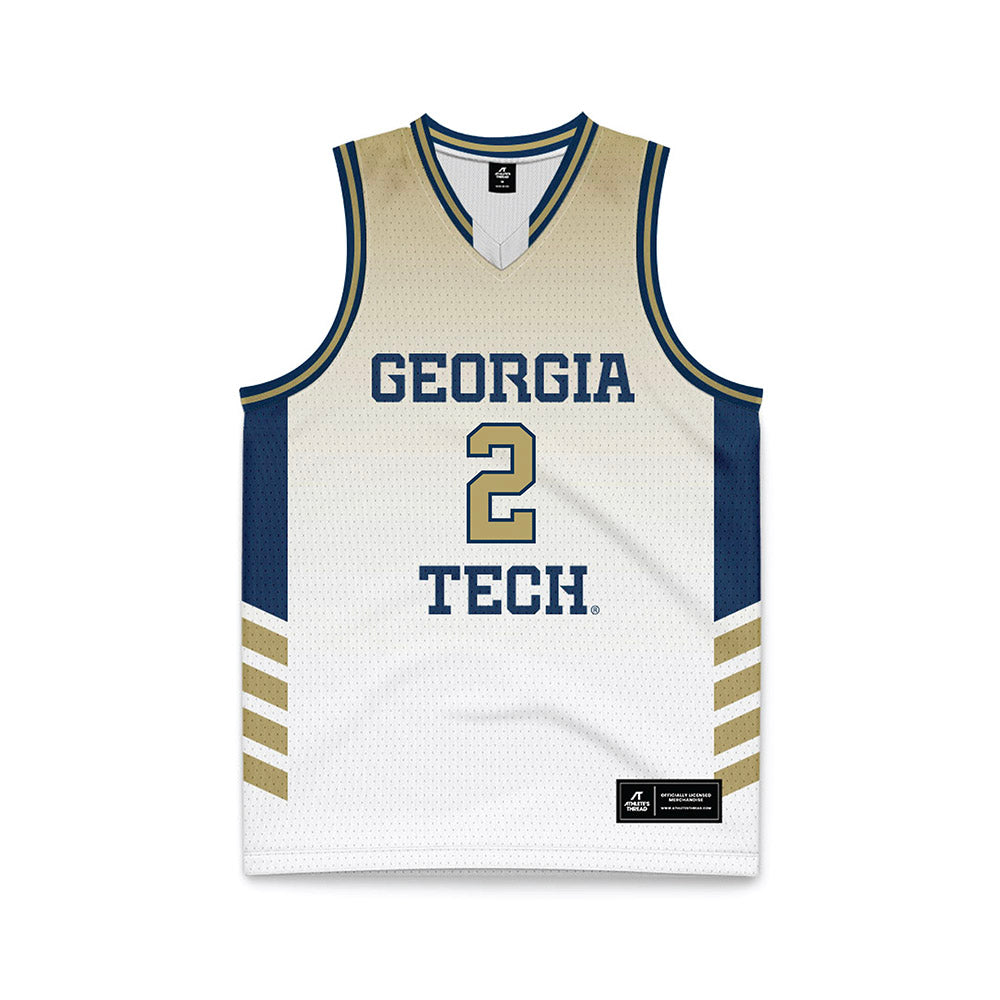 Georgia Tech - NCAA Men's Basketball : Eric Chatfield Jr - White Basketball Jersey-0