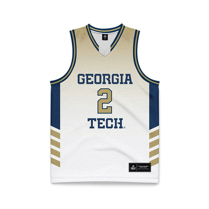 Georgia Tech - NCAA Men's Basketball : Eric Chatfield Jr - White Basketball Jersey-0