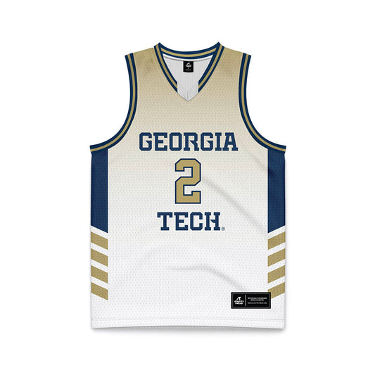 Georgia Tech - NCAA Men's Basketball : Eric Chatfield Jr - White Basketball Jersey-0