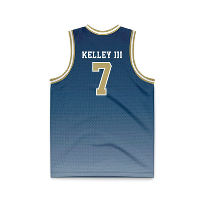 Georgia Tech - NCAA Men's Basketball : Chas Kelley III - Navy Basketball Jersey-1