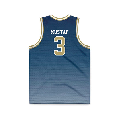 Georgia Tech - NCAA Men's Basketball : Jaeden Mustaf - Navy Basketball Jersey-1