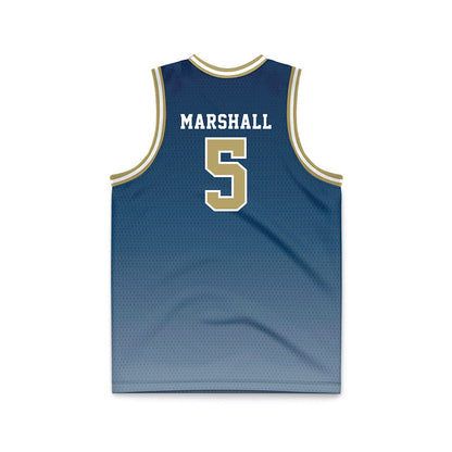 Georgia Tech - NCAA Men's Basketball : Peyton Marshall - Navy Basketball Jersey-1
