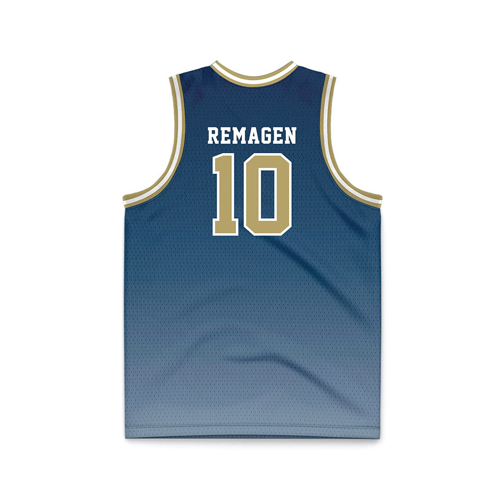 Georgia Tech - NCAA Men's Basketball : Davi Remagen - Navy Basketball Jersey-1