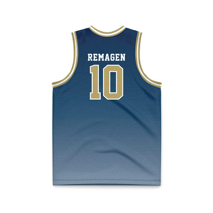 Georgia Tech - NCAA Men's Basketball : Davi Remagen - Navy Basketball Jersey-1
