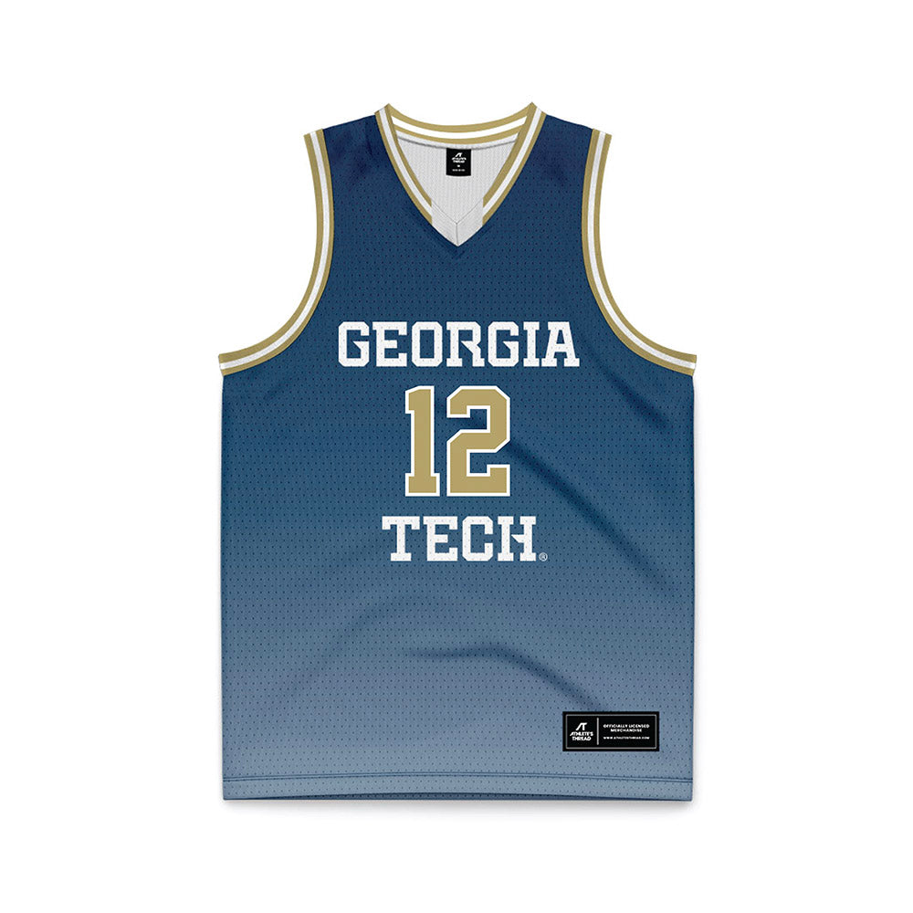 Georgia Tech - NCAA Men's Basketball : Kam Craft - Navy Basketball Jersey-0