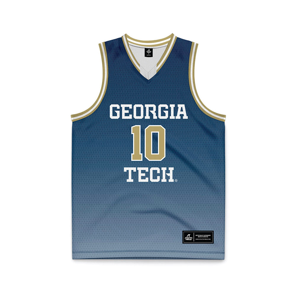 Georgia Tech - NCAA Men's Basketball : Davi Remagen - Navy Basketball Jersey-0
