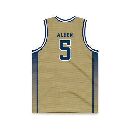 Georgia Tech - NCAA Women's Basketball : Catherine Alben - Gold Basketball Jersey-1