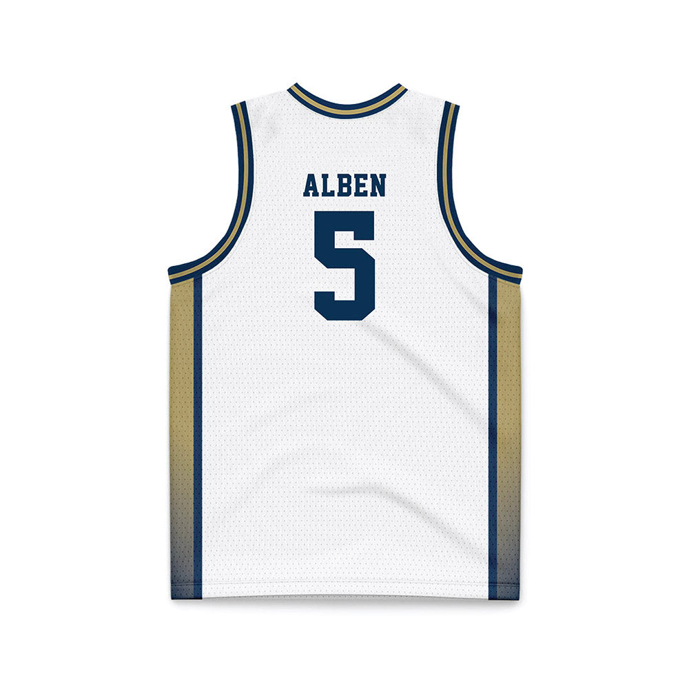 Georgia Tech - NCAA Women's Basketball : Catherine Alben - White Basketball Jersey-1