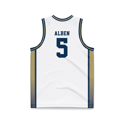 Georgia Tech - NCAA Women's Basketball : Catherine Alben - White Basketball Jersey-1